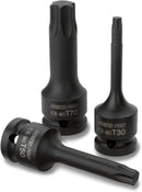 NEIKO 01138B 1/2” Drive Torx Star Driver Bit Socket Set | 8 Piece | T30 to T70 | 3” Length | Cr-Mo Impact Grade