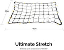 TOOLUXE 50969L Adjustable Cargo Net | 3’ x 5’ | 36’ x 60’ | Bungee Net | 16 Sturdy Nylon Hooks | Ideal for Load Hauling, Moving and Camping | Tailgate, Bike Racks, Load Securing