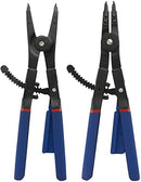 Hiltex 02016 16" Snap Ring Plier Set, 2 Piece | External and Internal Pliers | Straight, 45°, 90° Tips