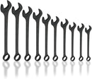 Neiko 03129A Jumbo Combination Wrench Set, 10-Piece Open-End Wrench Set, SAE Sizes 1 5/16 Inches to 2 Inches for Large Vehicles, Black Oxide Finish