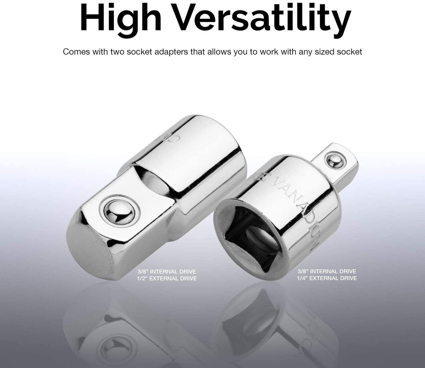 Neiko 01135A 3/8-inch Drive T-Handle Wrench with Long Reach | Chromium Vanadium Steel