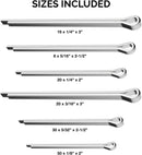 NEIKO 50464A Large Cotter Pin Assortment | 144 Pc | XL Steel Split Pin Fastener Clip | Straight Hairpin