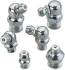 NEIKO 50463A Grease Fitting Assortment | 110 Piece | SAE | Straight and Angled Zerk Kit | A3 Steel | For Angled Grease Guns, Bearing Housings, Mechanical Component Lubrication