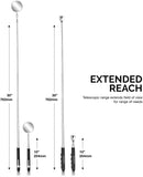Tooluxe 20731L Telescoping Magnetic Pickup Tool & Inspection Mirror Set, 3 Piece, Telescoping Handle W/Additional Mirror Attachment, Telescoping Magnet Tool, Magnetic Pickup, Telescoping Mirror Tool