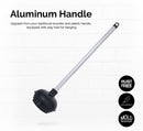 NEIKO 60166A Toilet Plunger with Patented All-Angle Design, Heavy-Duty Toilet Bowl Plunger with Aluminum Handle, Bathroom Necessity , Black, 1-Pack