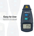 NEIKO 20713A Digital Tachometer, Noncontact Laser Photo Sensor with 2.5 to 99,999 RPM Accuracy, RPM Gauge Marker with Batteries Included