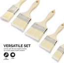 Hiltex 00328 2 Pack Paint Brush Set, 10 Pieces Total, Stain, Varnish, Wood Handles, Brushes for Work, Home, Art and Crafts