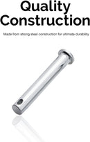NEIKO 50414A 60 Piece Clevis Pins Assortment Kit, Zinc Construction 3/32”,1/8”, and 5/32” Hole Sizes, 3 Different SAE Sizes, Steel Pin, Single Hole Flat Head Clevis Pins