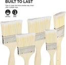 Hiltex 00328 2 Pack Paint Brush Set, 10 Pieces Total, Stain, Varnish, Wood Handles, Brushes for Work, Home, Art and Crafts