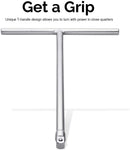 Neiko 01135A 3/8-inch Drive T-Handle Wrench with Long Reach | Chromium Vanadium Steel