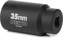 NEIKO 02526A 35mm Socket | 1/2” Drive Deep Impact Socket | Spindle & Axle Nut Socket | 12 Point |Chrome Molybdenum Cr-Mo |Deep Well Hub | Triple Square | Axle Shaft Nut Remover