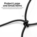 TOOLUXE 50969L Adjustable Cargo Net | 3’ x 5’ | 36’ x 60’ | Bungee Net | 16 Sturdy Nylon Hooks | Ideal for Load Hauling, Moving and Camping | Tailgate, Bike Racks, Load Securing