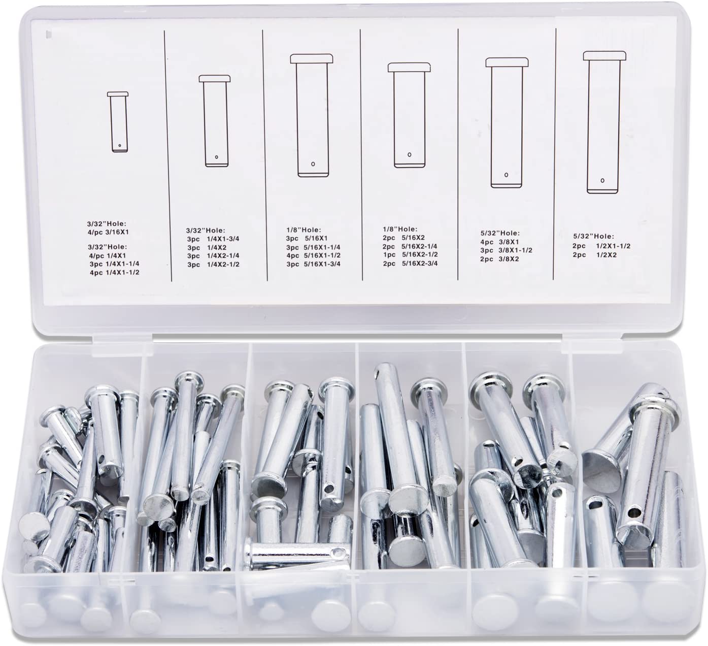 NEIKO Clevis Pins Assortment Kit, Zinc Construction 3/32” – NEIKO®