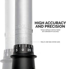 Neiko PRO 03709B 1/2-Inch-Drive Torque Wrench, 25-Inch Adjustable Click Torque Wrench, Made with Chrome Vanadium CrV Steel, SAE