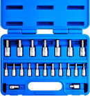 NEIKO 01150A SAE and Metric Hex Bit Socket Set | 20 Pieces | SAE 1/8” – 3/8” | Metric 3mm – 10mm | Two Socket Adapters 1/4" and 3/8” Drive | Industrial S2 Steel Bits | Heavy Duty Cr-V Sockets