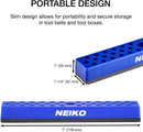 NEIKO 02401A Hex Bit Organizer, 37 Hole Drill Bit Holder Organizer, 1/4" Hex for Storage of Hex Bits and Drill Bits, Magnetic Bit Holder with Magnet Base for Screwdriver Bits