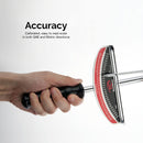 TOOLUXE 03703L Dual Drive Beam Style Torque Wrench | 3/8” & ½” Drives | 17” Length | 0-150 Ft-Lbs | SAE | Premium Steel Alloy