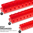 NEIKO 03965A Socket Set Tray Organizer Case with Double Rows | 3 Piece | 1/4", 3/8", and 1/2" Drive | Socket Set Organizer