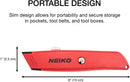 NEIKO 00679A Safety Box Cutter, Retractable Utility Knife, 2 Pack, 3 Extra Razor Blade Refills with Every Cardboard Box Knife, Razor Knife, Carpet Cutter, Self Lock Box Opener, Hobby Knife
