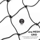 NEIKO 50971A 4'x6' Super Duty Small Cargo Net¸ Bungee Cargo Net, 16 Pcs Detachable hooks, 4 Carabiners, Small 4"x4" Mesh Protects Small Items, Cargo Net For SUV, ATV/UTV, RV, Pickup Truck Bed, Trailer