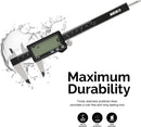 NEIKO 01401A 6-Inch Electronic Digital Caliper, Stainless Steel, Extra Large LCD Screen, Measurement Conversions for Inches, Millimeters, and Fractions