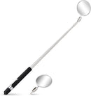 TOOLUXE 20734L Telescoping Inspection Mirror | 30" Retractable Handle | Includes Two 2-1/4" Glass Mirrors