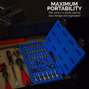 NEIKO 01145A Master Combination Bit Socket Set, 45 Piece Master Socket Bit Set, SAE & MM, 1/4" and 3/8” Drive, Torx, Hex, External Torx, Screwdriver, S2 Steel Bits, Cr-V Steel, Allen Wrench Socket Set