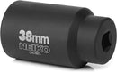 NEIKO 02528A 38mm Socket | 1/2” Drive Deep Impact Socket | Spindle & Axle Nut Socket | 12 Point |Chrome Molybdenum Cr-Mo |Deep Well Hub | Triple Square | Axle Shaft Nut Remover