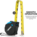 NEIKO 01597A Measuring Tape 25 Feet (7.5 Meters) Maximum Length | 1/8 Inch Easy Read Dual-Side SAE Markings on Tape Measure | True Zero Dual Magnetic Hooks | Impact Resistant ABS case