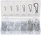 Neiko 50457A Cotter Pin Assortment Kit, 150 Piece Zinc Plated Steel Clips, Small Cotter Pins for Use on Hitch Pin Lock System, Assorted Cotter Pins, Hair Pin Assortment Kit, R Clips