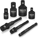 NEIKO 00298A Impact Extension and Socket-Adapter Set, 1/4-Inch Hex-Shank Drill Extension Set Made with CrV Steel, 7-Piece Kit