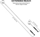 TOOLUXE 20734L Telescoping Inspection Mirror | 30" Retractable Handle | Includes Two 2-1/4" Glass Mirrors