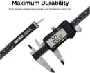 NEIKO 01408A 8” Electronic Digital Caliper Extra Large Display | 0-8 Inches | Inch/Fractions/Millimeter Conversion | Polished Stainless Steel