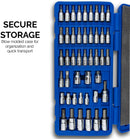 NEIKO 01145A Master Combination Bit Socket Set, 45 Piece Master Socket Bit Set, SAE & MM, 1/4" and 3/8” Drive, Torx, Hex, External Torx, Screwdriver, S2 Steel Bits, Cr-V Steel, Allen Wrench Socket Set