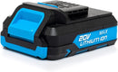 NEIKO 40064A Replacement Battery, 20 Volt 2.0AH Run Time Lithium Ion Battery, Compatible and Fits Neiko 10880A, 10881A, 10882A, and 10883A | 20V Lightweight Battery Only