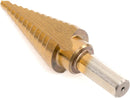 NEIKO 10189A Titanium Step Drill Bit, High-Speed Alloy Steel Bit, Hole Expander for Wood and Metal, 12 Step Sizes from 7/16 Inches to 1 1/8 Inches
