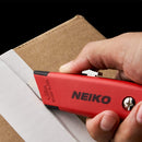 NEIKO 00679A Safety Box Cutter, Retractable Utility Knife, 2 Pack, 3 Extra Razor Blade Refills with Every Cardboard Box Knife, Razor Knife, Carpet Cutter, Self Lock Box Opener, Hobby Knife