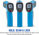 NEIKO 52911A Digital Infrared Thermometer, Non Contact Gun, Instant Read -58℉~1022℉ (-50℃~550℃) Infrared Thermometer Gun, Thermal Heat Temperature Gun, Laser Thermometer Gun, NOT for Humans