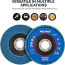 NEIKO 11145A 10 Pack Zirconia Flap Discs 4-1/2 for Angle Grinder, 120 Grit Flapper Wheel, Angled T29 Grinding Wheel 4.5 Inch Flap Disc, 7/8" Arbor Grinding Disc, Flap Wheel for Wood & Metal Sanding