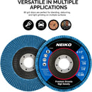 NEIKO 11258A 10 Pack Jumbo Zirconia Flap Discs 4-1/2 for Angle Grinder, 80 Grit Flapper Wheel, Angled T29 Grinding Wheel 4.5 Inch Flap Disc, 7/8" Arbor Grinding Disc, Flap Wheel for Metal Sanding