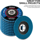 NEIKO 11258A 10 Pack Jumbo Zirconia Flap Discs 4-1/2 for Angle Grinder, 80 Grit Flapper Wheel, Angled T29 Grinding Wheel 4.5 Inch Flap Disc, 7/8" Arbor Grinding Disc, Flap Wheel for Metal Sanding