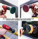 NEIKO 00322A Drill Brush Attachment Set, 15 Pcs, Polishing, Buffing, Scrubbing, Cleaning Round, Power Scrubber Brush, Long Reach Extension, Drill Brush Set for Car Detailing Supplies, Brush Drill Kit