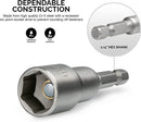 NEIKO 10066A 1/4” Hex Shank Magnetic Power Nut Driver Set | 5 Piece | SAE | Sizes 1/4" to 1/2” | Cr-V