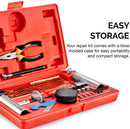 TOOLUXE 50003L Universal Heavy Duty Tire Repair Kit | 57 Piece Value Pack | Fix Punctures and Plug Flats | Ideal for Cars, Trucks, Motorcycle, ATV, Jeeps, Off Road Vehicles, RV, Tractors