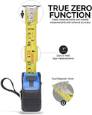 NEIKO 01596A Tape Measure 16' (5M) Maximum Length | SAE/Metric Dual-Side Markings | 1" Nylon Coated Steel Blade | True Zero Dual Magnetic Hooks | Impact Resistant ABS Housing