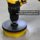 NEIKO 00321A Drill Brush Set, 9-Piece All-Purpose Scrub Brush for Cleaning & Car Detailing Attachments, Scrub Brushes with Extended-Reach, Drill Brush Attachment, Tile Brush Cleaner, Power Scrubber
