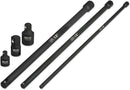NEIKO 00258A 15” Long Impact Extension Set and Impact Socket Adapter Set, 1/4", 3/8”, 1/2” Drive Extensions and Socket Adapters, 6 Pieces Total (3 Piece Each), Chrome Vanadium Cr-V Steel