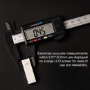 NEIKO 01417A 6” Digital Caliper | Electronic Measuring Tool | Range of 0-6”or 0-150mm | Inch and Millimeters | Large LCD Display | External and Internal Measuring Jaw | Zero Setting and Auto Off