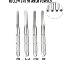 NEIKO 02640A Gunsmith Punch Set 21 PC, Chrome Vanadium Steel, Plastic & Brass Pin Punches, Rubber, Nylon, Brass and Steel Hammer Heads, Hollow End Starter Punches, Repair Punch Set, Pin Remover