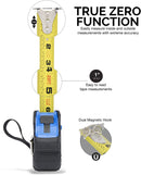 NEIKO 01597A Measuring Tape 25 Feet (7.5 Meters) Maximum Length | 1/8 Inch Easy Read Dual-Side SAE Markings on Tape Measure | True Zero Dual Magnetic Hooks | Impact Resistant ABS case